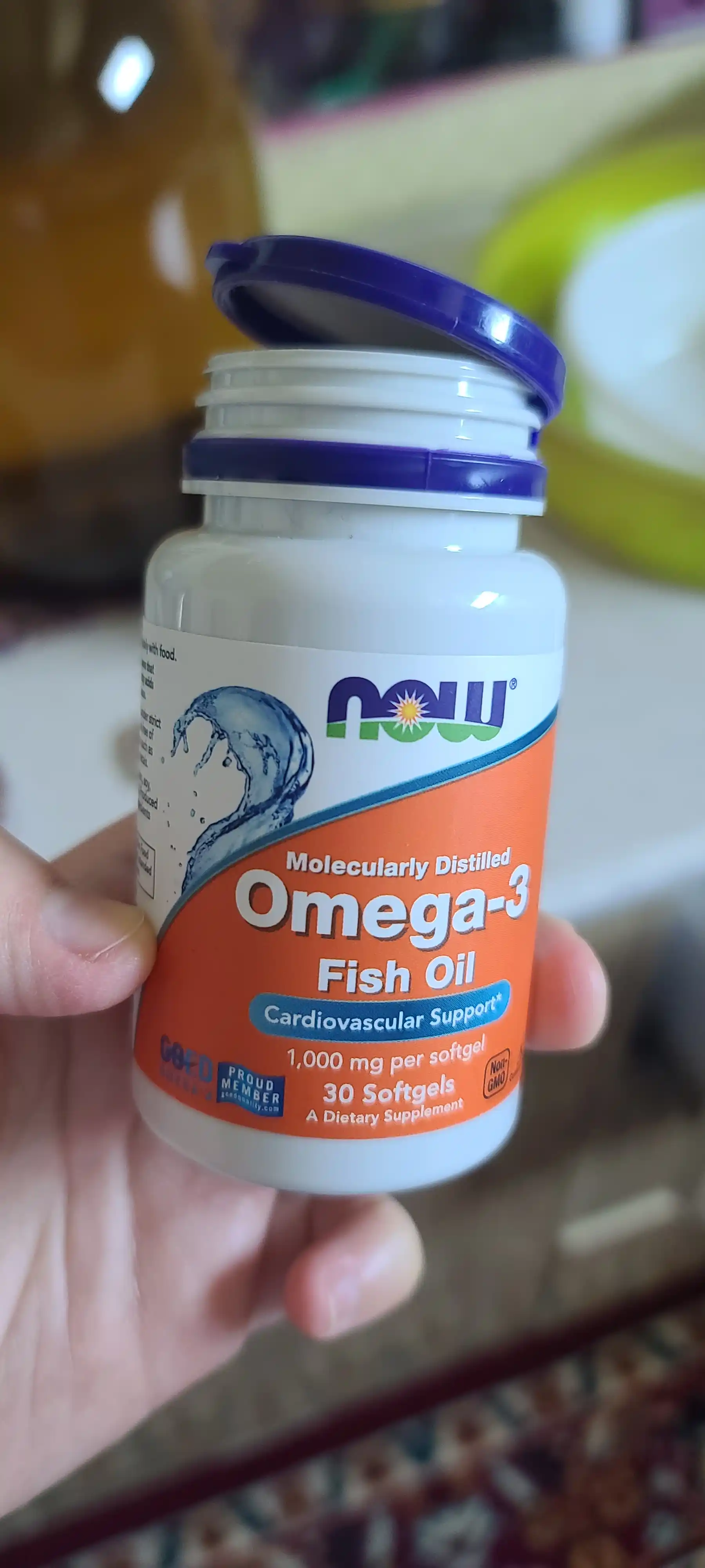 Baliq yog'i NOW Foods, Omega 3, Fish Oil, 1000 mg, 30 kapsula