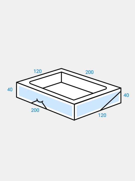 Oynali universal kraft va oq qutisi ,OSQ TABOX PRO 1000, 20 * 12 * 4 sm., 25 dona