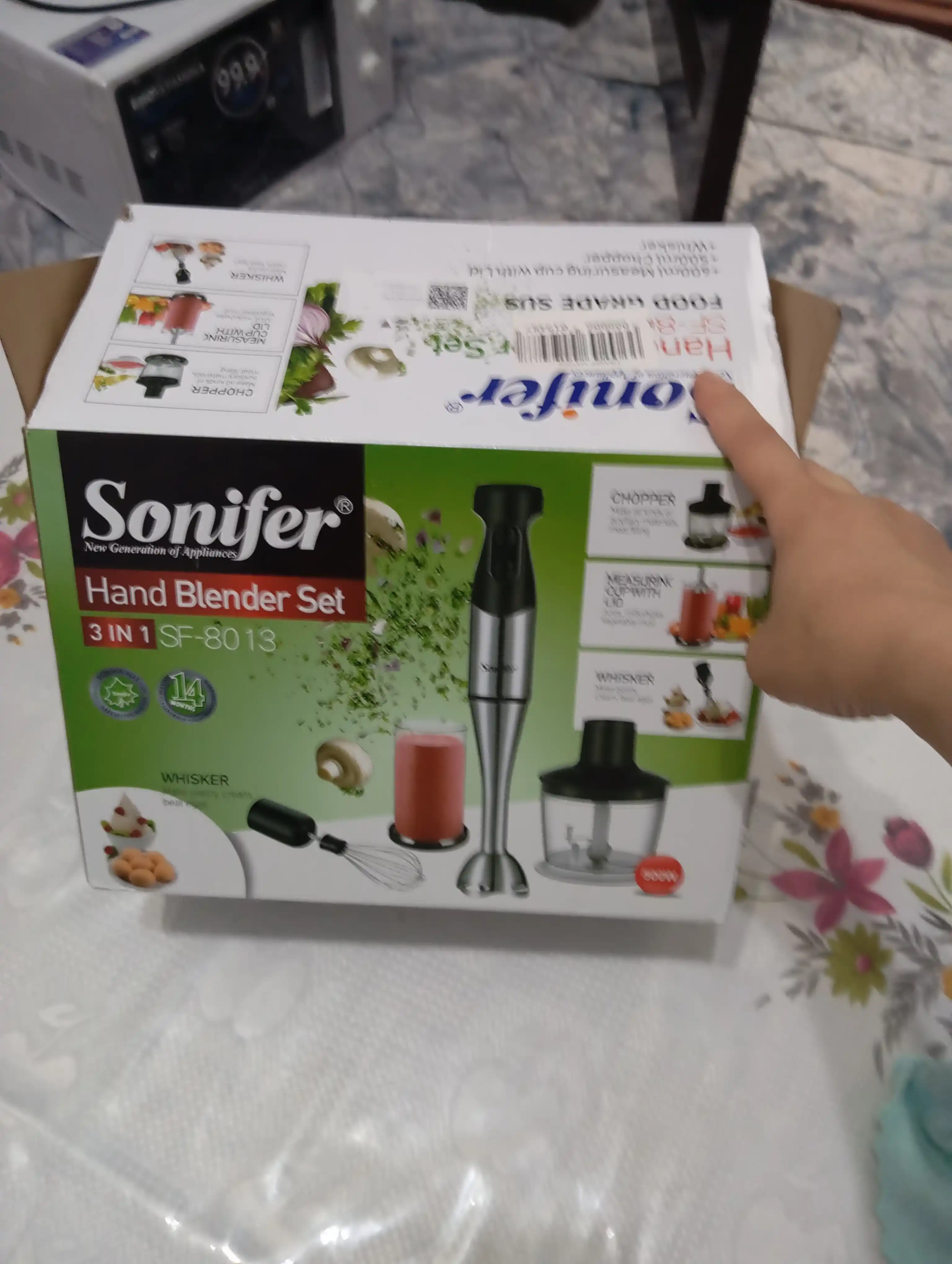 Qo'l blenderi Sonifer SF-8013 maydalagich, mikser, 4 tasi 1 da 