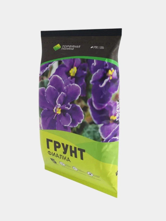Binafshalar uchun tuproq "Torfyanaya Polyana", Tayyor torf, Oziqlantiruvchi tuproq, 2.5 litr