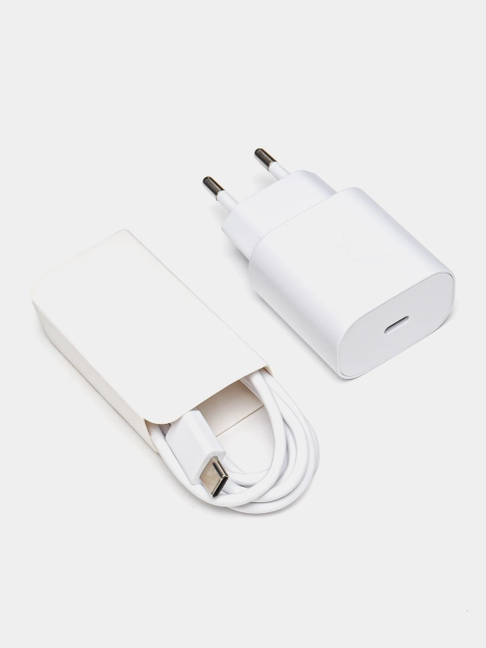 Адаптер для Samsung, зарядное устройство 25 Вт PD Fast Charger с кабелем Type-C 5A - 