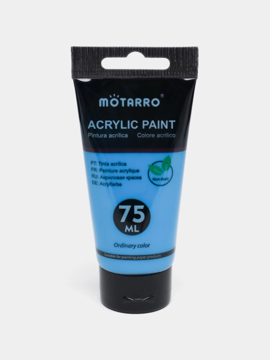 Motarro 75 ml universal akril, tyubikda, boyoq, kraska, yashil, qizil, qora ranglar, akvarel - 