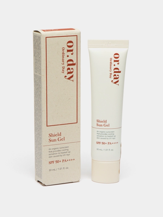 Yuz va tanani tiklash uchun quyoshdan himoya geli Or.Day Shield Sun Gel SPF 50+ PA++++ Elishacoy, 30 ml - 