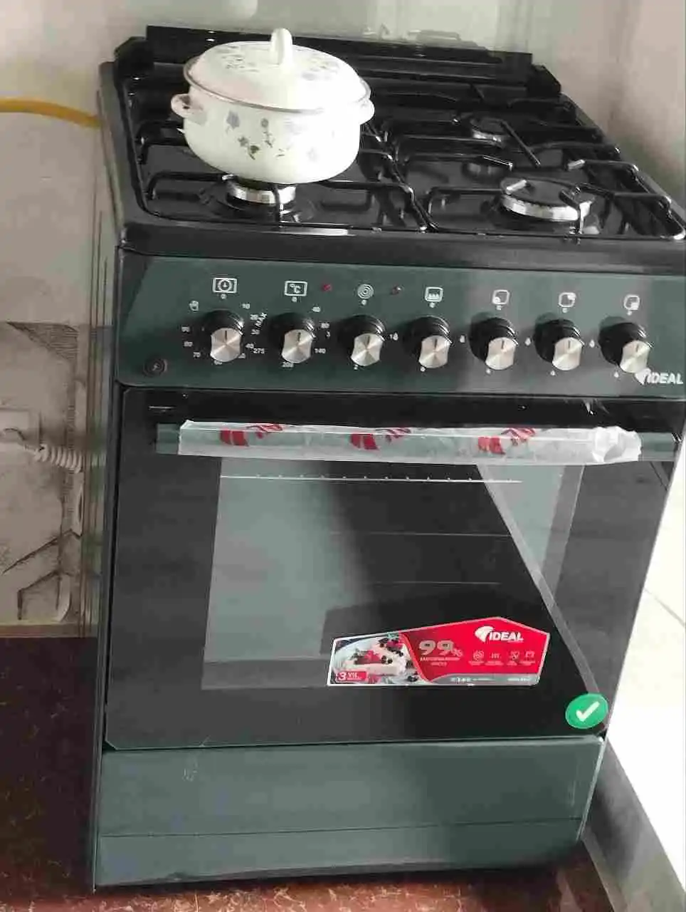 Ideal L350 3+1 konforkali gaz plitasi, pech hajmi 65 l, 60 * 60