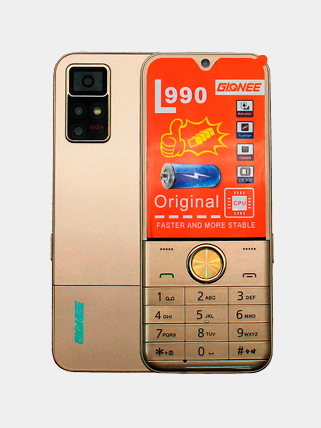 Кнопочный телефон Gionee L999 4 SIM GSM купить по низким ценам в  интернет-магазине Uzum (1065773)