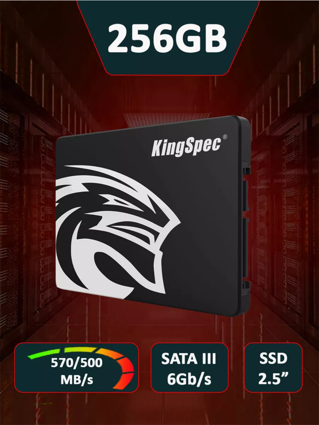 SSD SATA III 6 ГБ/с накопитель KingSpec P3- 128 ГБ, 256 ГБ, 512 ГБ, 2.5 ...