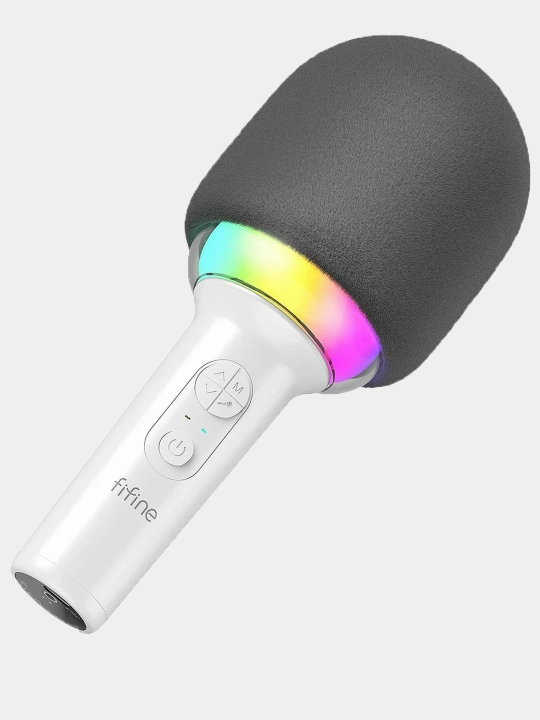 Karaoke mikrofon Fifine e2 Bluetooth, RGB va ovozni ozgartirgan - 