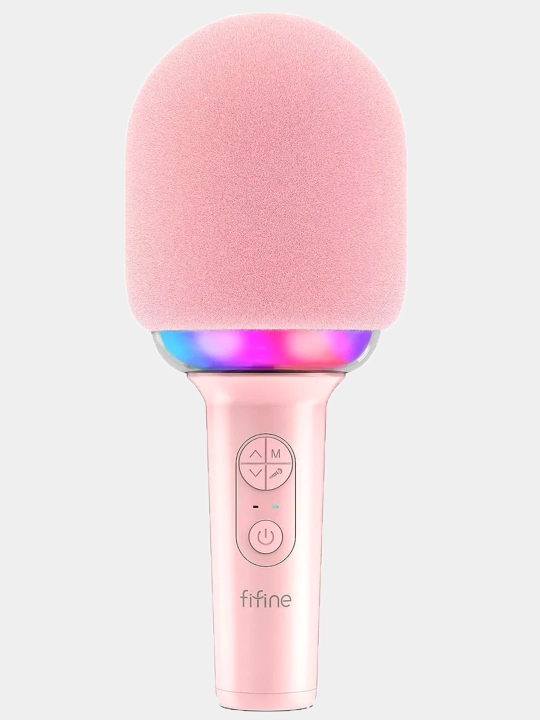 Karaoke mikrofon Fifine e2 Bluetooth, RGB va ovozni ozgartirgan