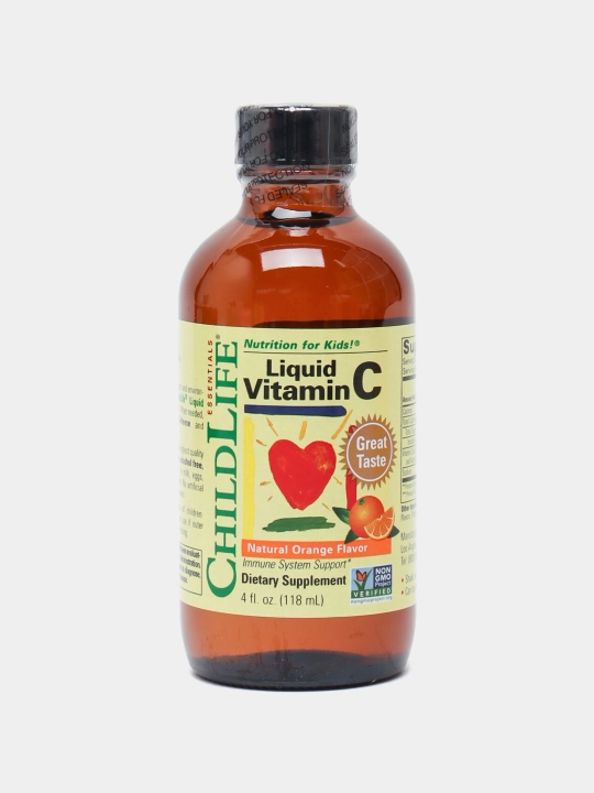 Suyuq shakldagi C vitamini ChildLife, Essentials, tabiiy apelsin ta'mi, 118 ml
