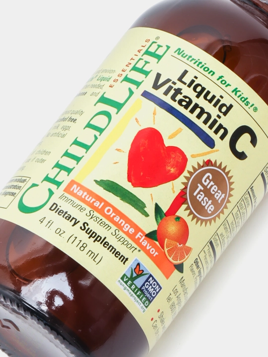 Suyuq shakldagi C vitamini ChildLife, Essentials, tabiiy apelsin ta'mi, 118 ml