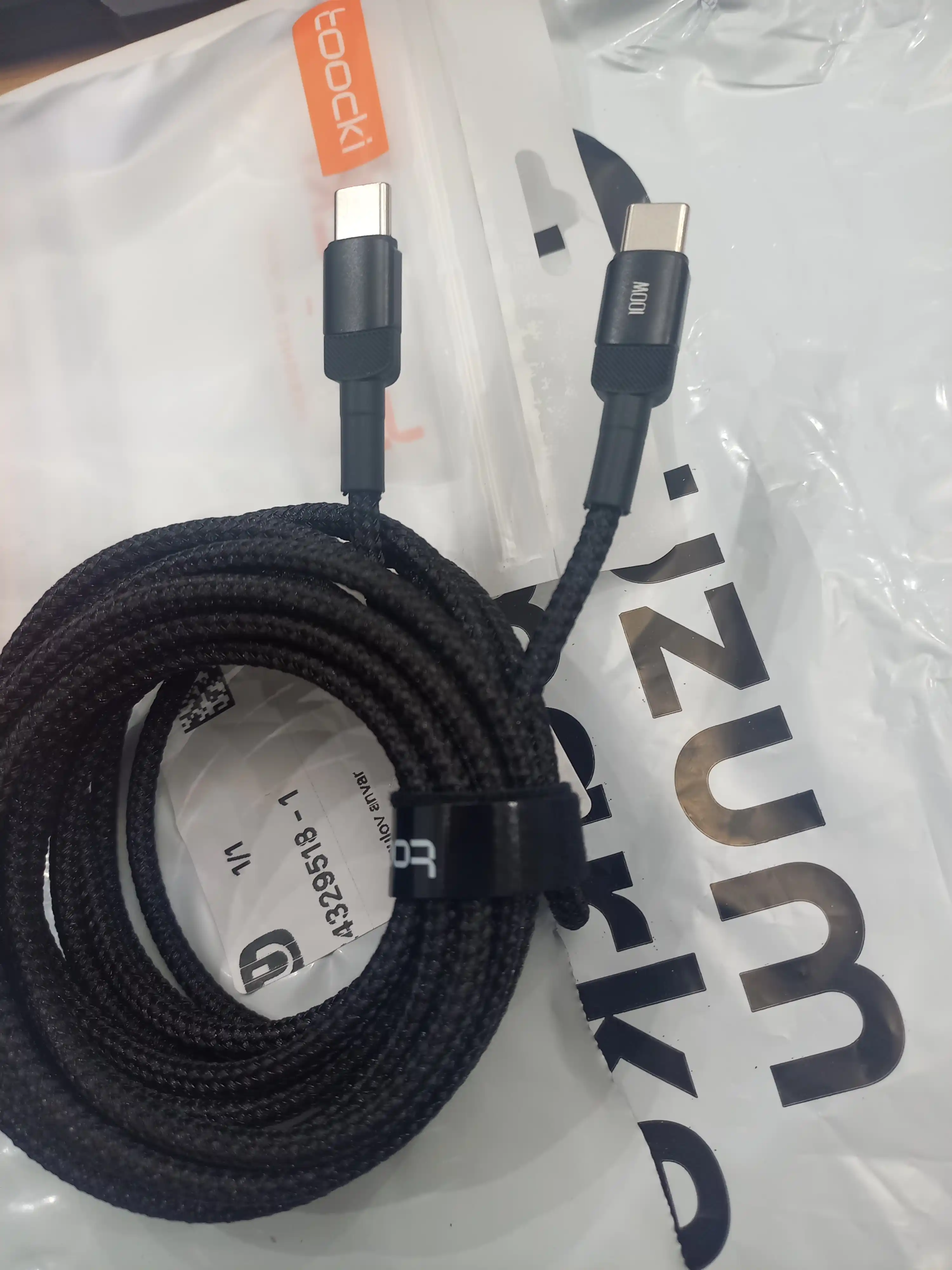 Super USB zaryadlash kabeli, tez zaryadlash uchun-A dan Type-C Toocki PD 3A gacha, 2m, 3m