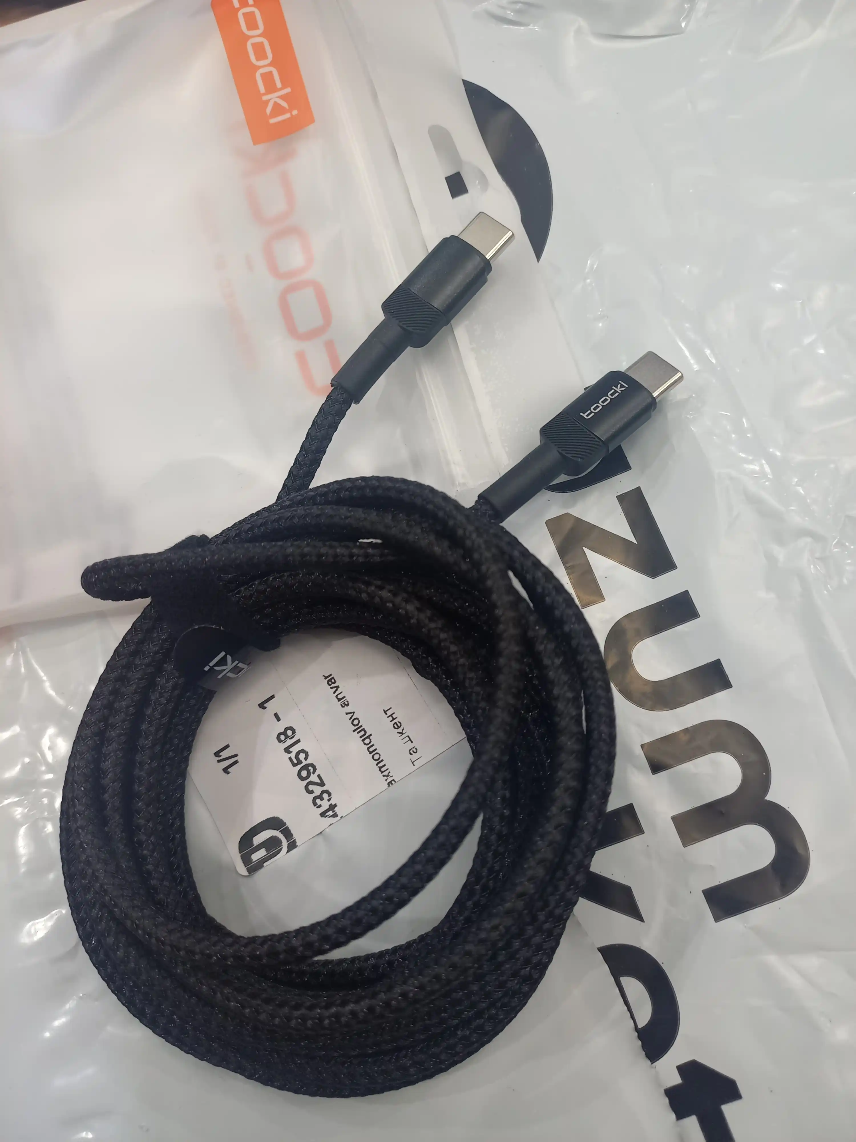 Super USB zaryadlash kabeli, tez zaryadlash uchun-A dan Type-C Toocki PD 3A gacha, 2m, 3m