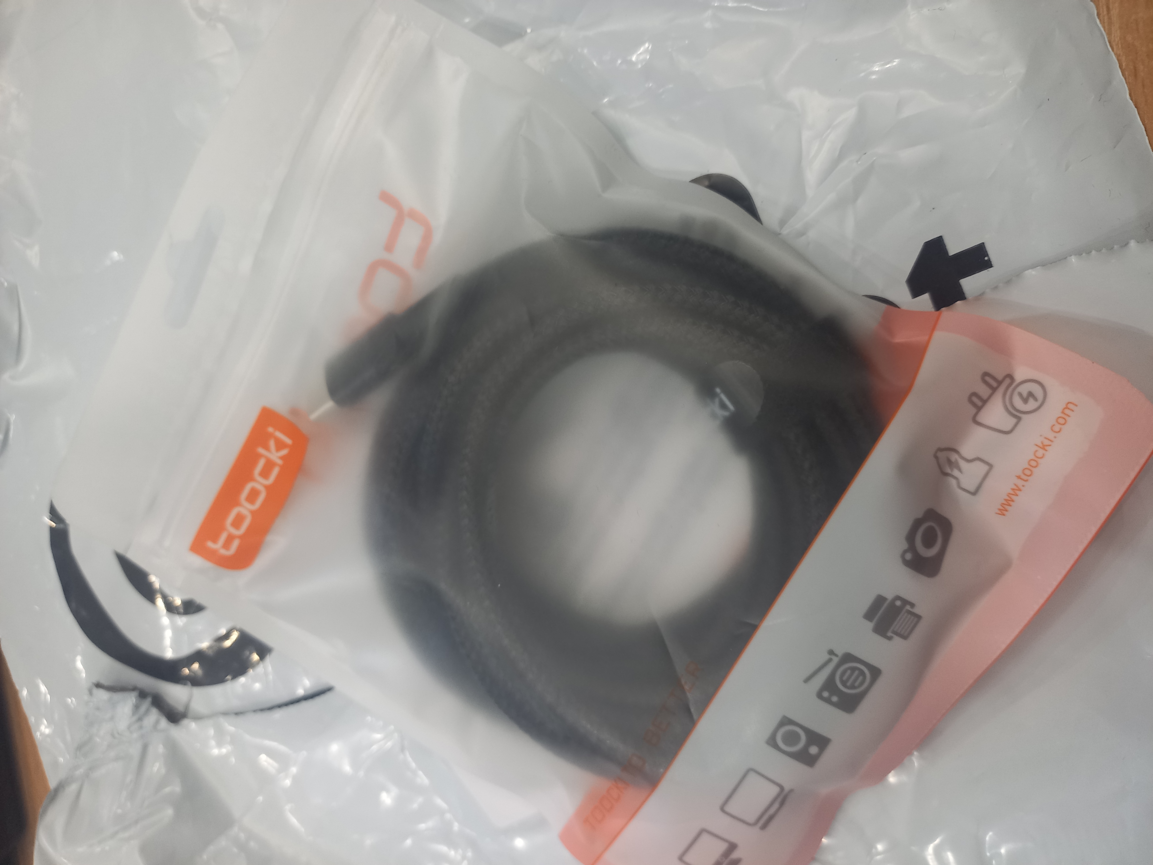 Super USB zaryadlash kabeli, tez zaryadlash uchun-A dan Type-C Toocki PD 3A gacha, 2m, 3m