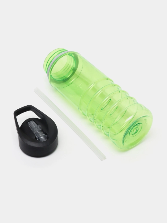 Suv ichgichli oqmaydigan shisha, trubochka bilan, hidsiz, shaffof