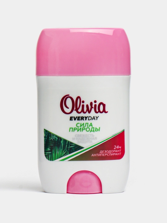 Ayollar uchun antiperspirant dezodorant tayoq Olivia Everyday Tabiatning kuchi, 50 g