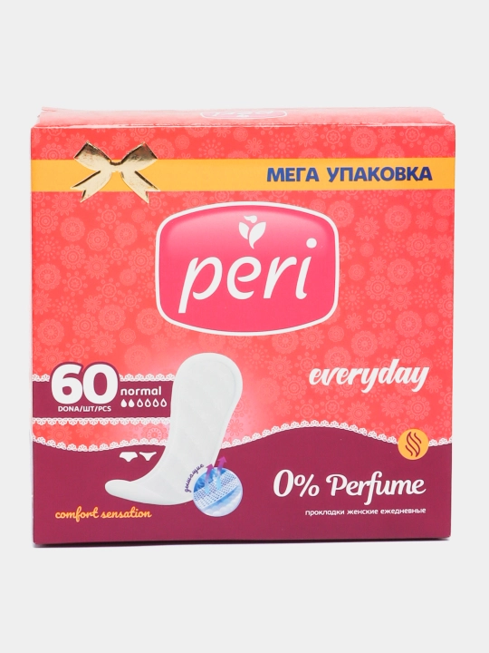 Ежедневные прокладки Peri 0% parfume, 60 шт