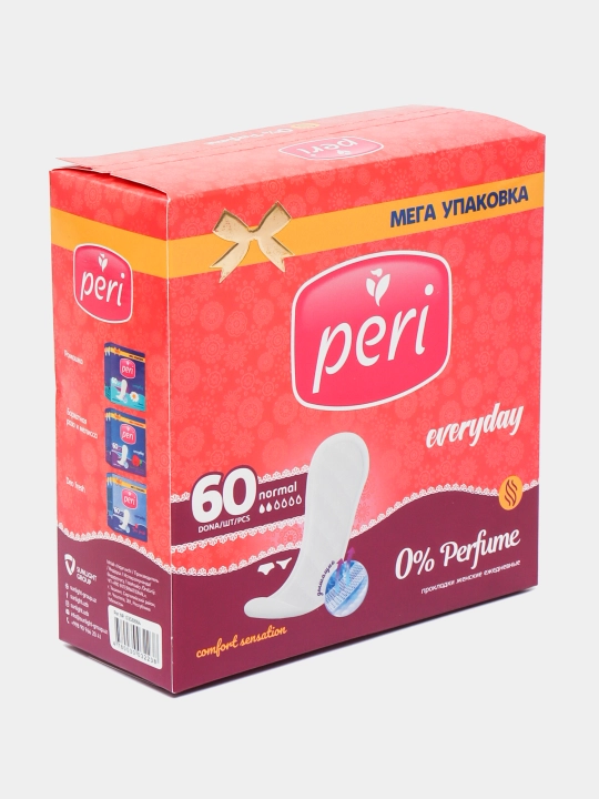 Ежедневные прокладки Peri 0% parfume, 60 шт