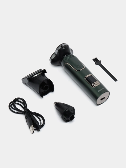 Электробритва мужская Daling DL-9208,  3-tasi 1 da USB со светодиодным дисплеем — КОМТЕЧ-DL9208