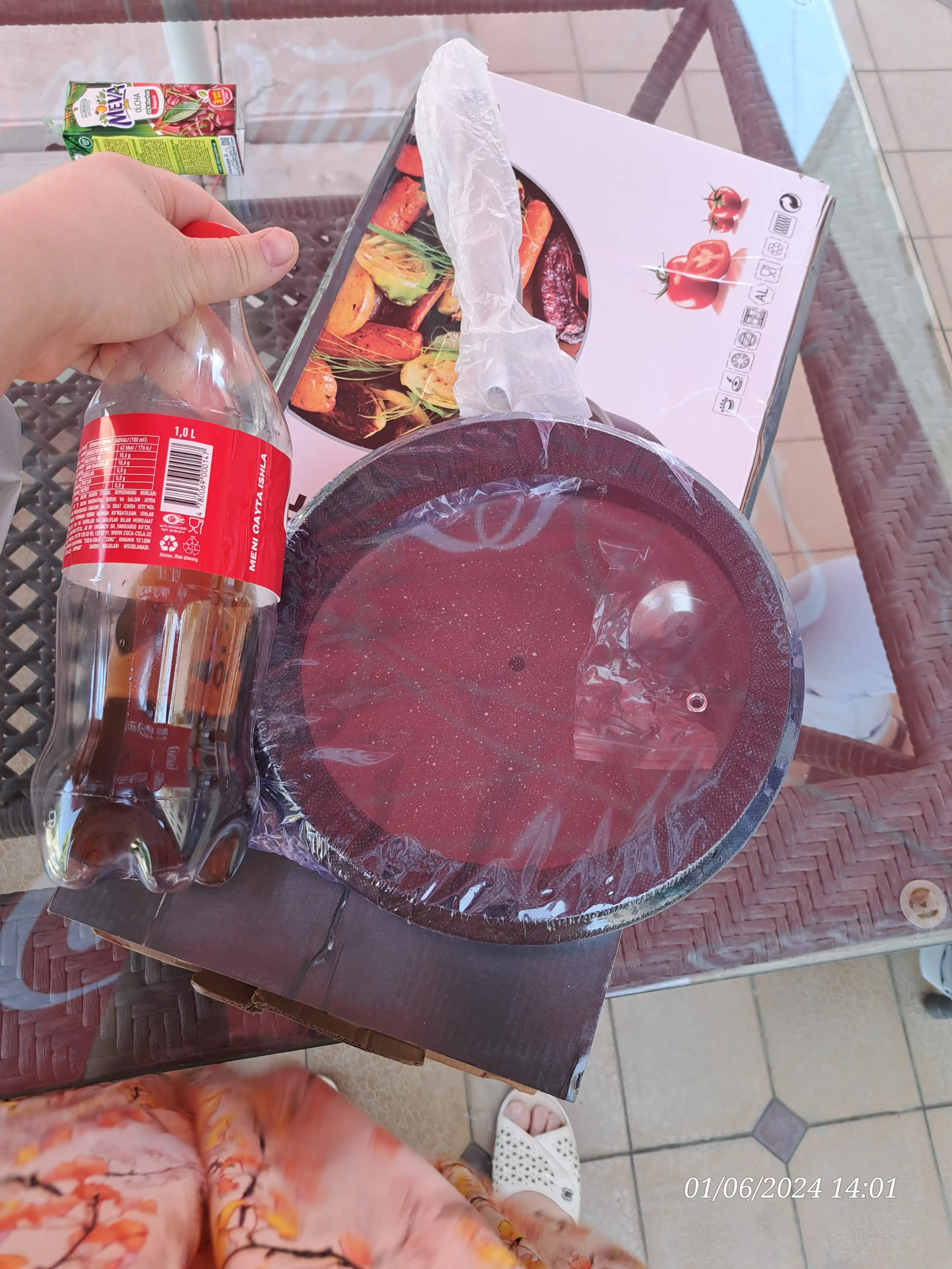 Granitli chuqur tova, CULICHEF dan kuyishga qarshi qoplamali va shisha qopqoqli