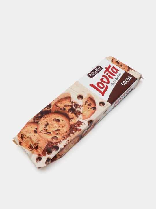 Pechenye Lovita Classic Cookies, glazurli bo'laklar, 150 g