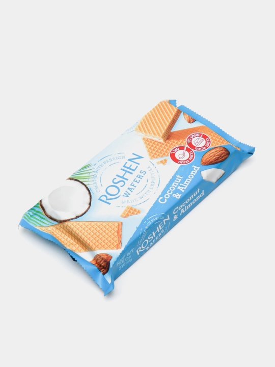 Vafli Roshen Wafers kokos va bodom, 216 g - 