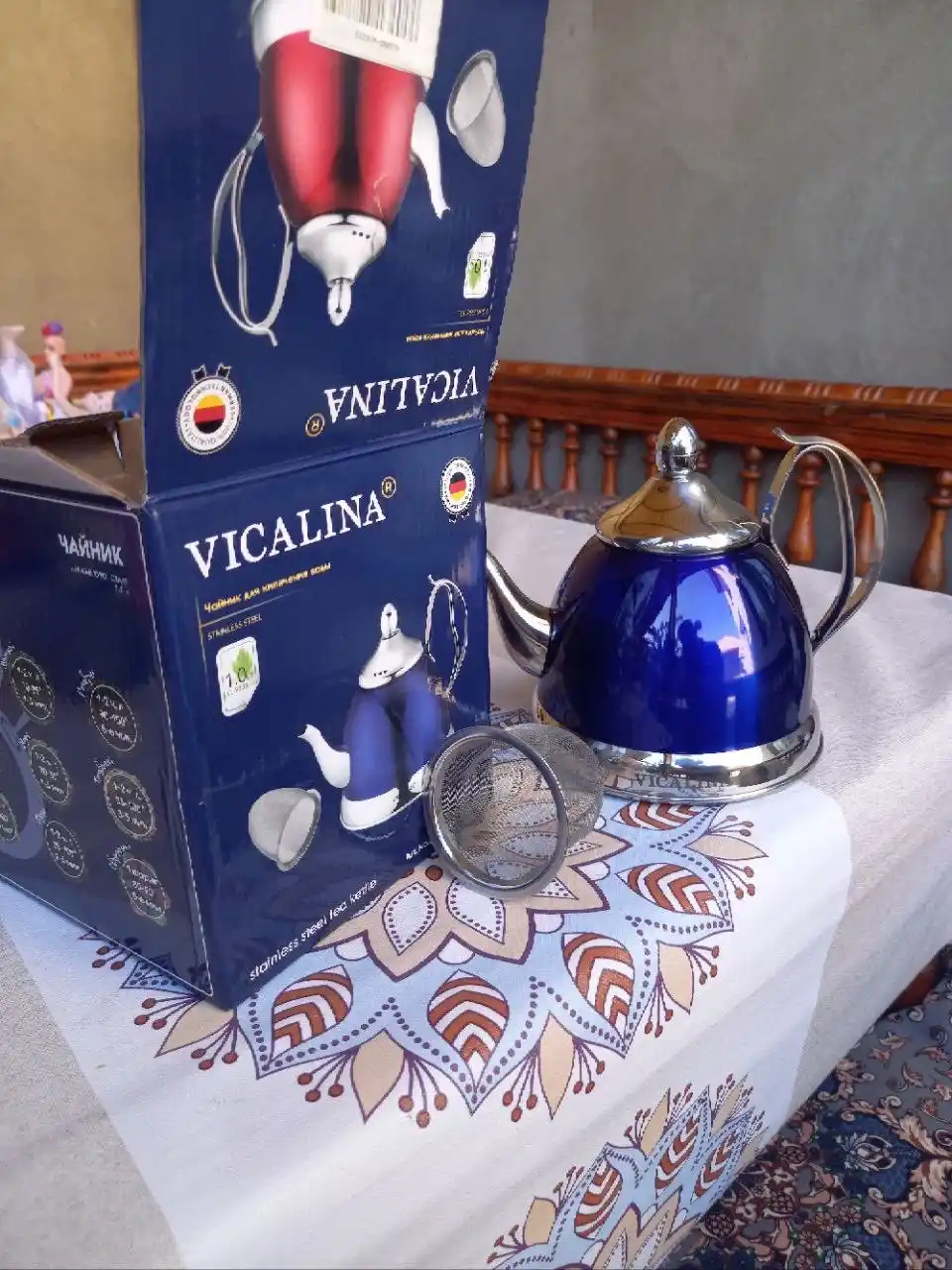 Чайник Vicalina, металлический, для всех видов плит, 1 л