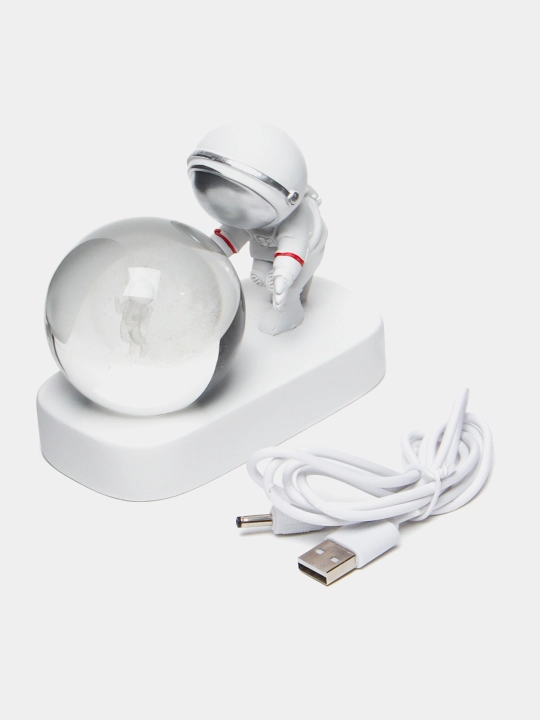 Ночник Космонавт и хрустальный шар, USB