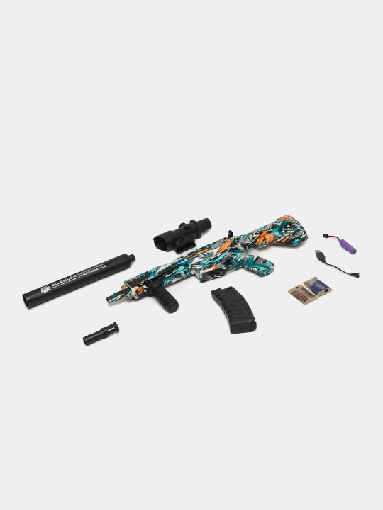Орбибольный автомат с орбизами АК 47 M416, стреляет мягкими пулями