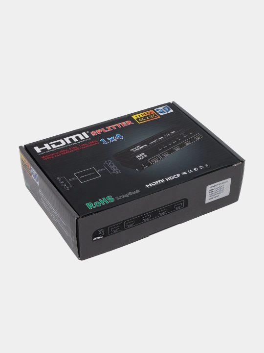 HDMI splitter 1 * 4, bittani to'rt qurilmaga ajratuvchi 1080p, 2K, 4K - 