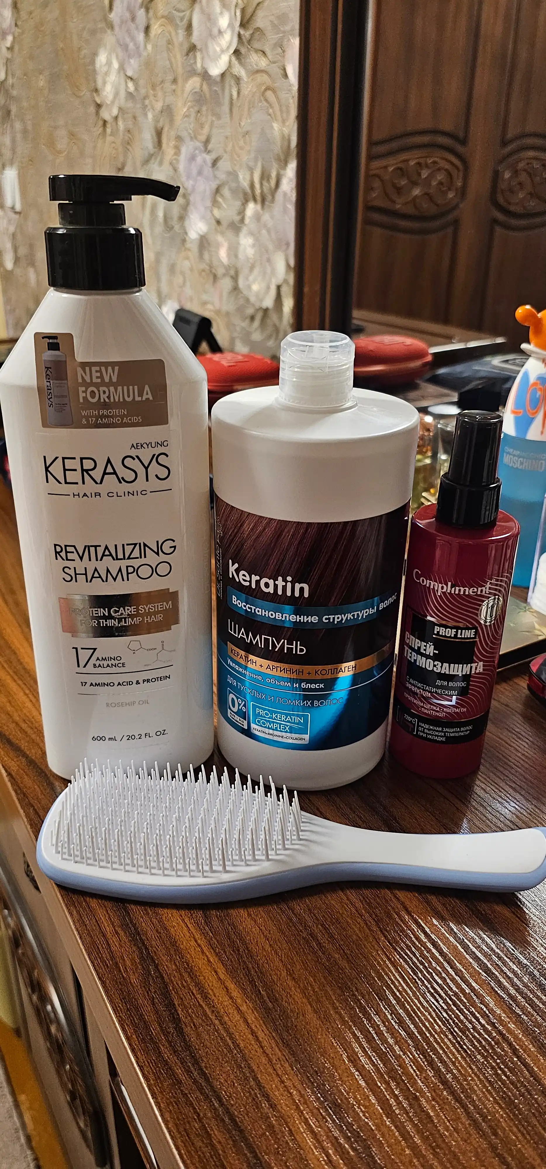 Шампунь, Keratin для тусклых и ломких волос, Dr.Sante, 1000 мл