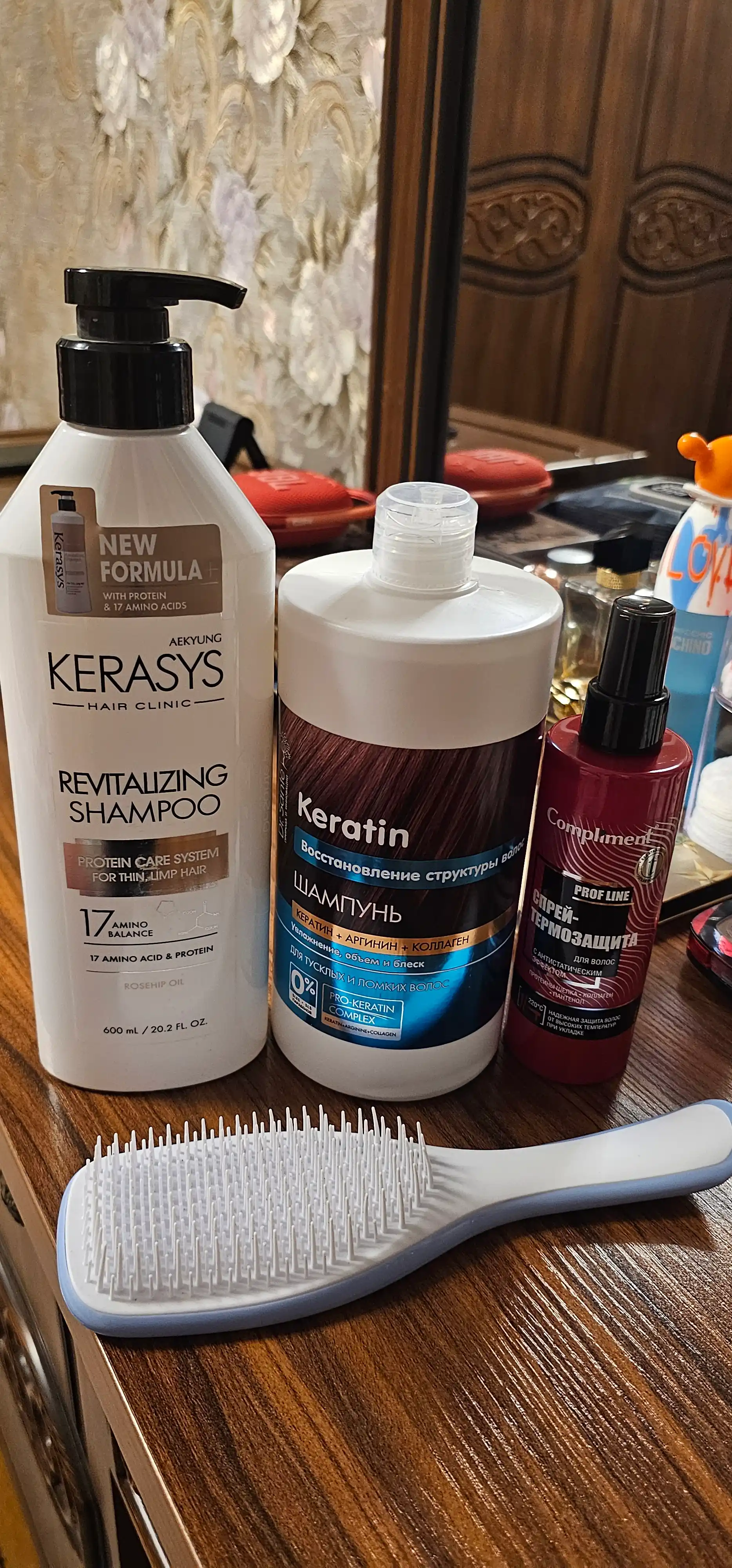 Шампунь, Keratin для тусклых и ломких волос, Dr.Sante, 1000 мл