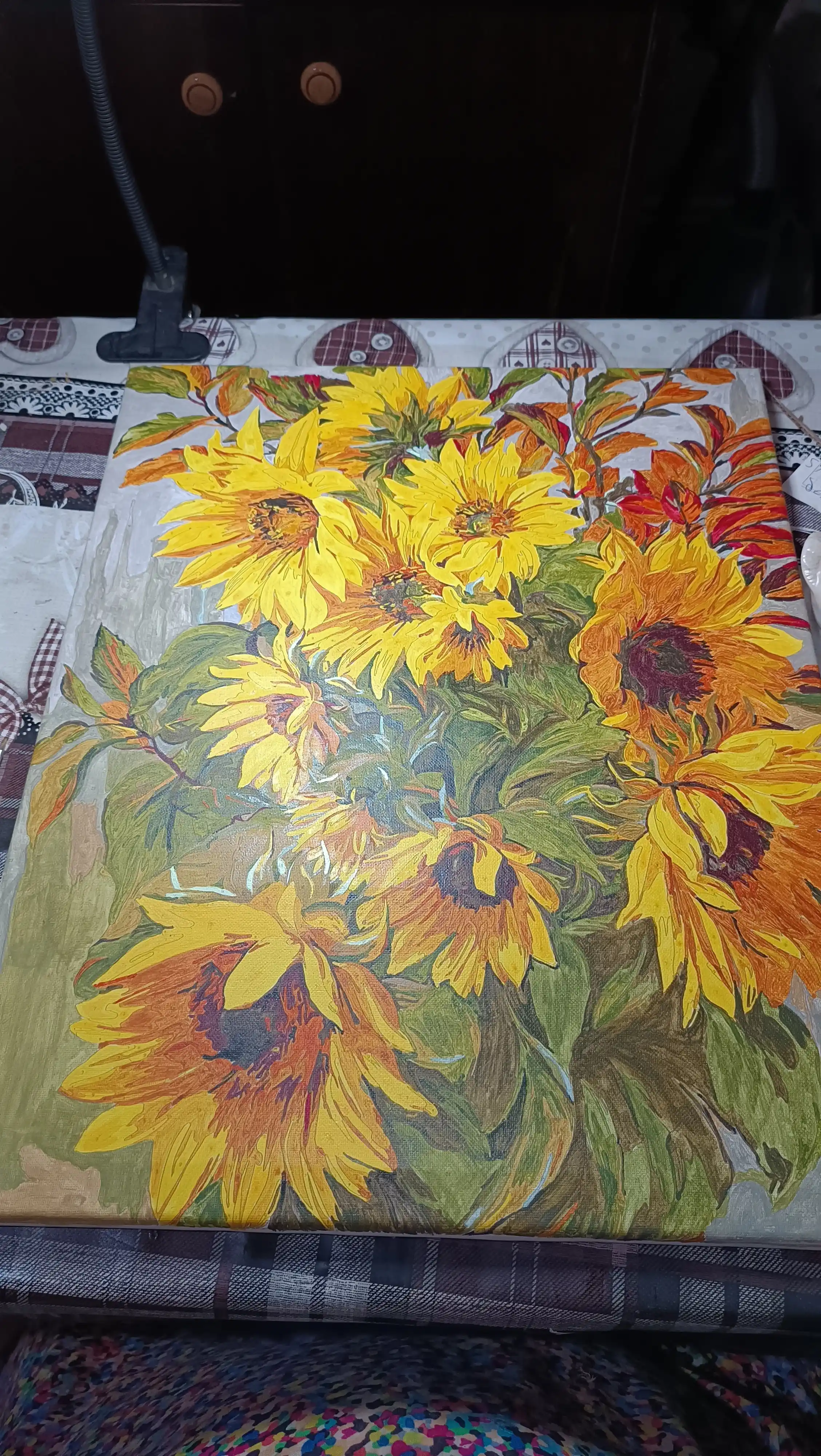 Raqam bo'yicha rasm Skystore, natyurmort va gullar, ramkaga tortilgan, 40 * 50 sm