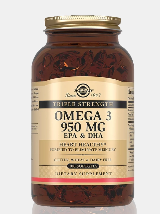 Kapsulalar Solgar Omega-3 EPA va DHA , 50 va 100 dona, BFQ