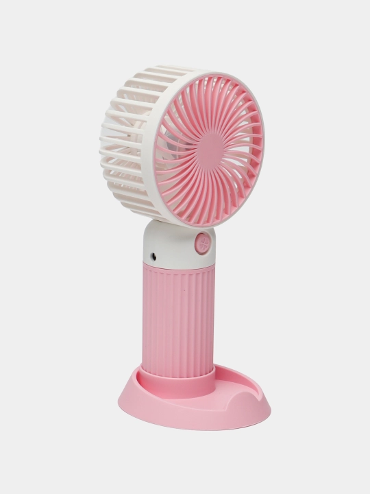 Mini qo'l ventilyatori, USB quvvatlash va stendli ish stoli konditsioneri, 2 tasi 1 da