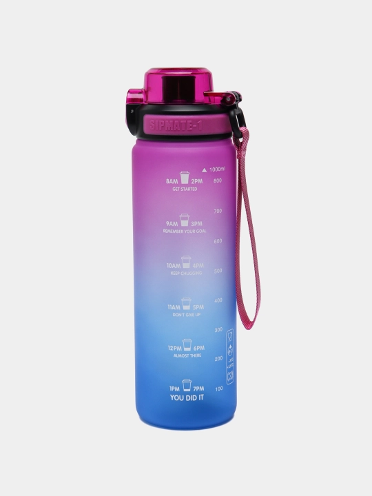 Sport suv idishi, suv sathi belgilari, yumshoq teginish, 1000 ml