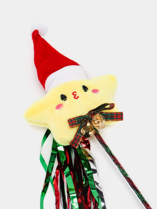 Игрушка для кошек, забавная кошачья палка, радужная лента с кисточкой