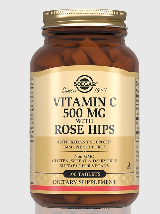 Solgar vitamin C va itburun, tabletkalar, 100 dona, BAD