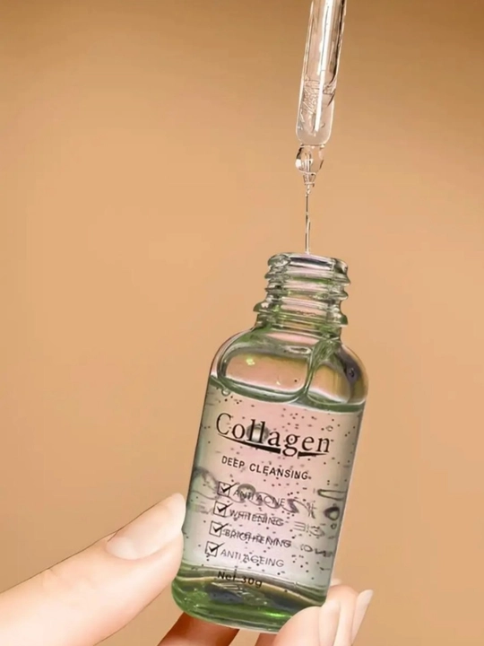 Oqartiruvchi va yoshartiruvchi yuz uchun zardob Collagen, shilliqurt musin bilan