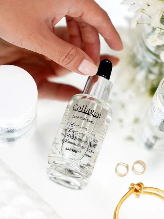 Oqartiruvchi va yoshartiruvchi yuz uchun zardob Collagen, shilliqurt musin bilan