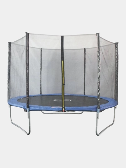 Ramkali trambolin 305 sm, Trampoline 10 fut Jump N Joy himoya tarmog'i bilan