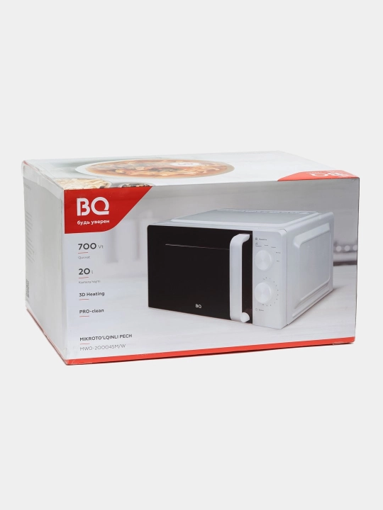 Mikroto'lqinli pech BQ MWO 20004SM/W, katta hajm 20 litr, katta quvvat 700 Vt