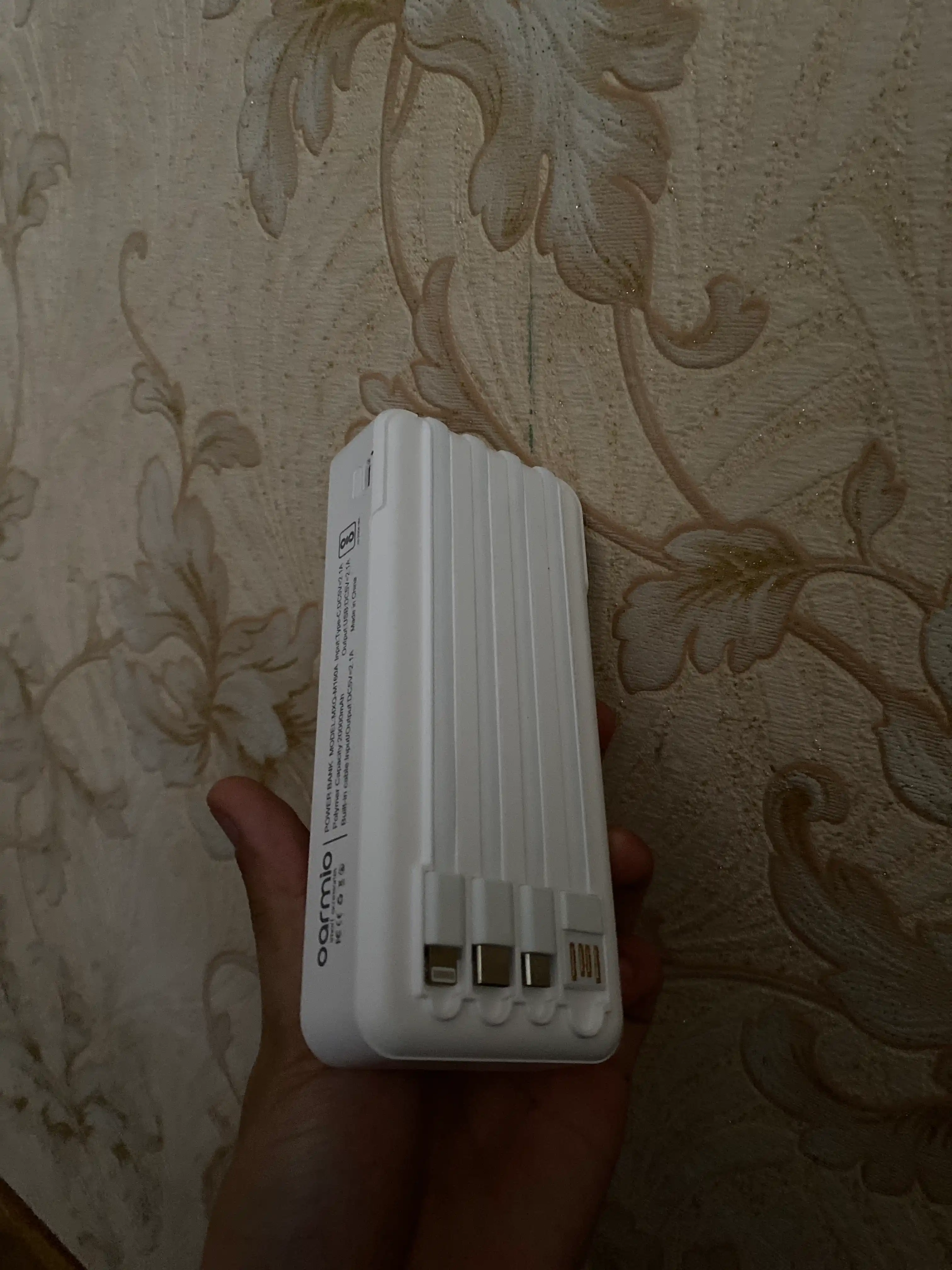 Tashqi akkumulyator Power bank 20000 mA/soat, 10000 mA/soat, tez zaryadlash kabel bilan