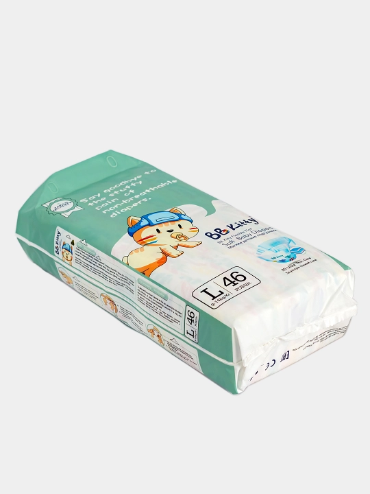 Подгузники BB Kitty для детей весом 9 - 14 кг, размер L - 4, 46 шт