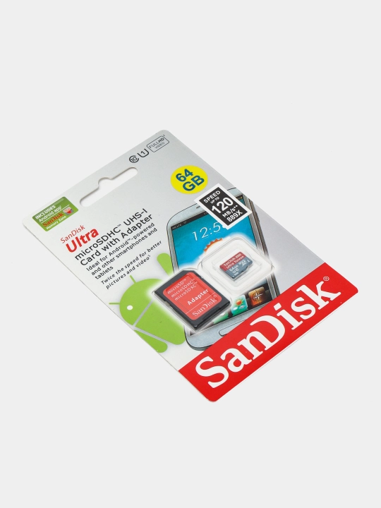 Флешка, карта памяти SanDisk Ultra micro xc1, с адаптером 32ГБ, 64ГБ, 128ГБ