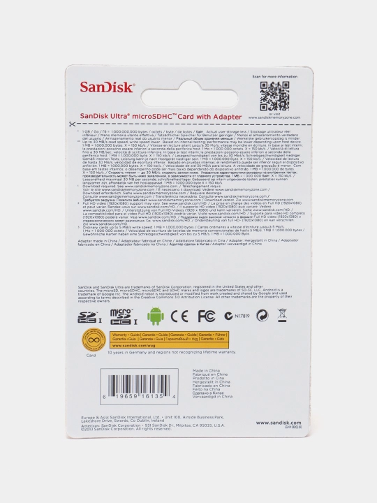 Флешка, карта памяти SanDisk Ultra micro xc1, с адаптером 32ГБ, 64ГБ, 128ГБ