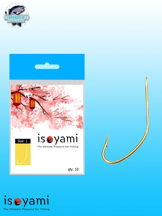 Крючок для рыбалки Isoyami Gold Sakura, тонкие и острые