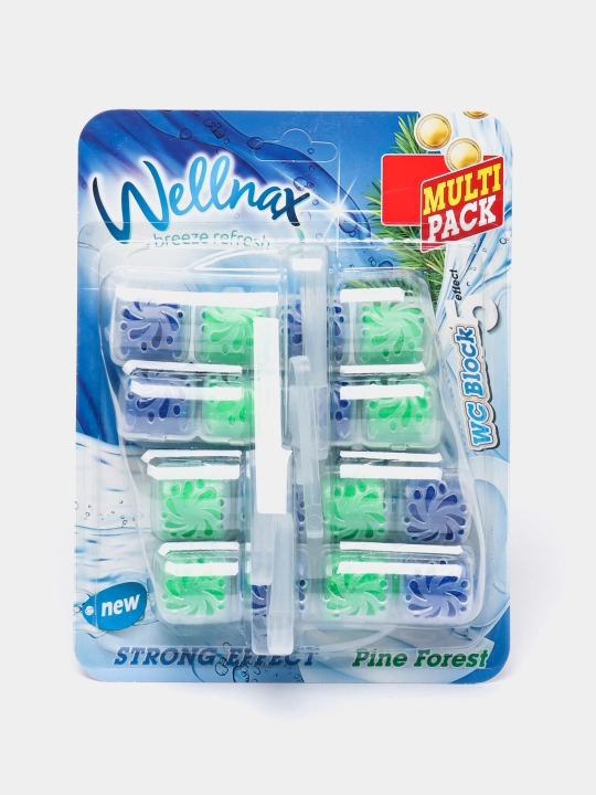 WELLNAX БЛОК ОБОДКА ДЛЯ ТУАЛЕТА 4 Multi ( Сосна ) 4x50g - 
