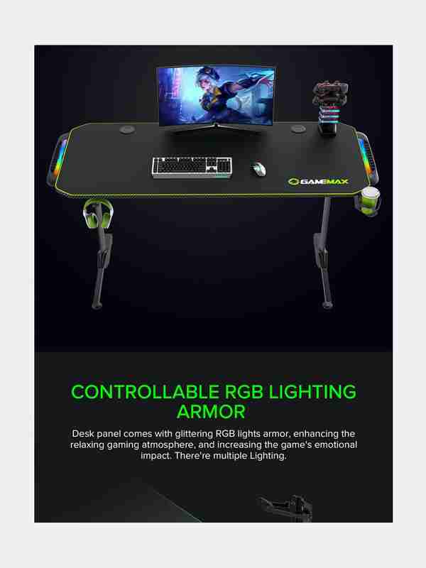 Игровой стол Gamemax D140 Carbon RGB, 140см купить по низким ценам в ...
