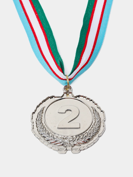 Sovrin medali, lentadagi metall, 1-oʻrin oltin, 2-oʻrin kumush, 3-oʻrin bronza