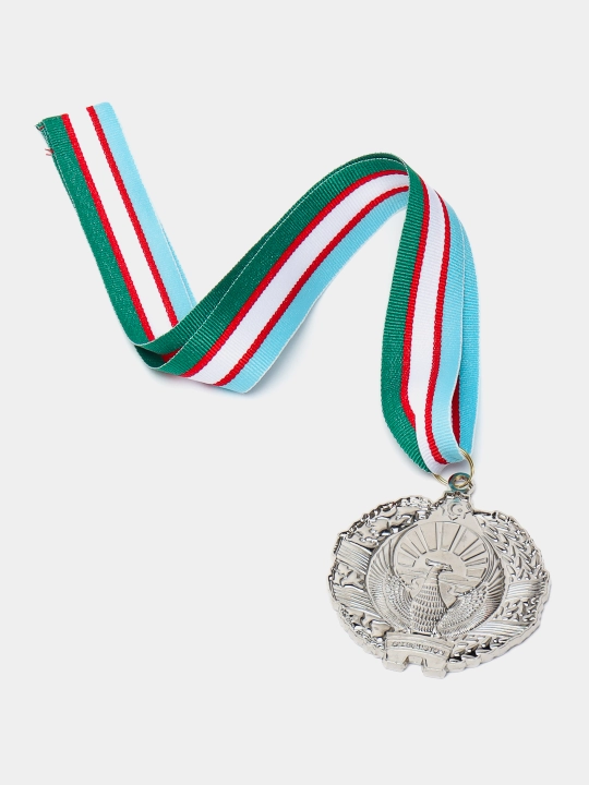 Sovrin medali, lentadagi metall, 1-oʻrin oltin, 2-oʻrin kumush, 3-oʻrin bronza